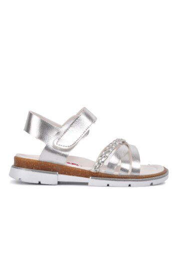 Gümüş Ortopedik Kız Çocuk Sandalet 001 P