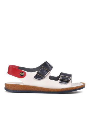 Lacivert Kırmızı Ortopedik Erkek Çocuk Sandalet 006 F