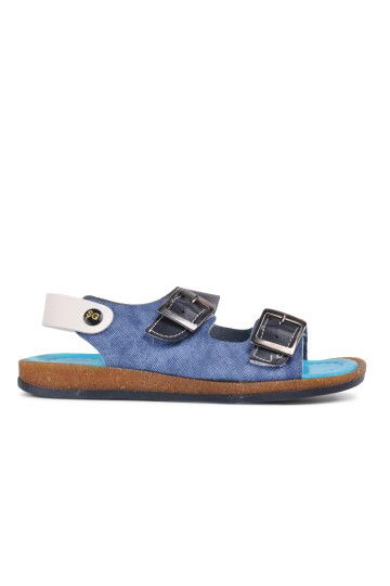Lacivert Mavi Ortopedik Erkek Çocuk Sandalet 006 F