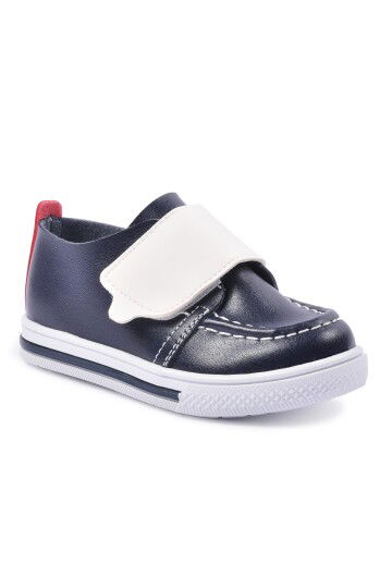 Navy Blue White Orthopedic Baby Shoes 21K02 B