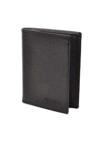 Black Genuine Leather Mens Wallet 8006