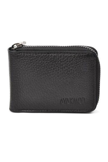 Black Genuine Leather Mens Wallet 9523