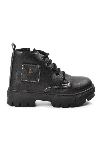 Black Orthopedic Boys Boots 2301003 P