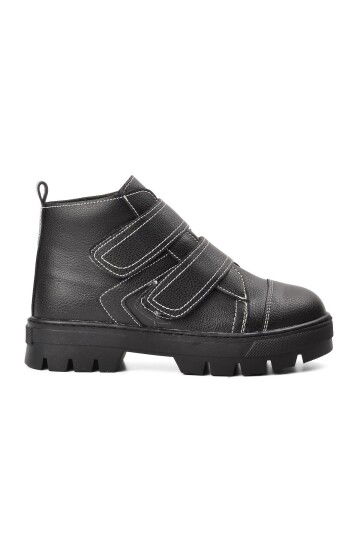 Black Orthopedic Boys Boots 2301004 F