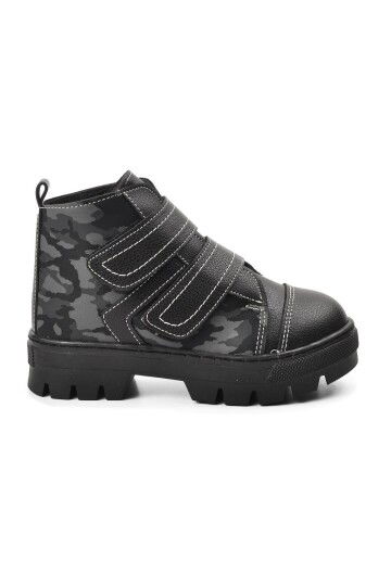 Black Camouflage Orthopedic Boys Boots 2301004 P