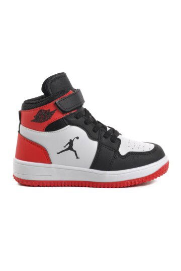 Black-Red Kids Hi Sneaker Haykat Long P