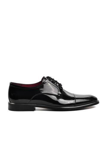 Black Patent Leather Mens Classic Shoes 0111 M