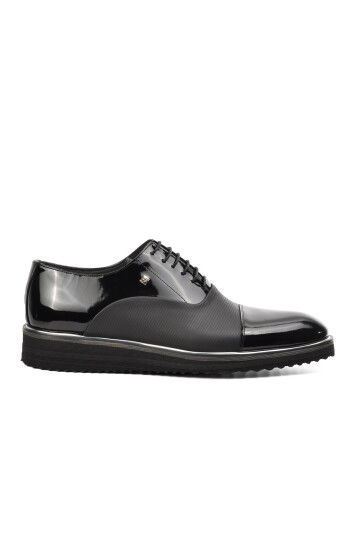 Black Patent Leather Genuine Leather Mens Classic Shoes 1566 M
