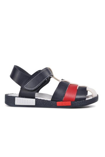 Navy Blue Red Orthopedic Boys Sandals 210111 C