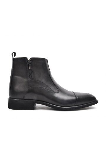 Black Genuine Leather Mens Chelsea Boots 02173 M