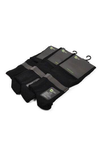 Black Bamboo Unisex 3-Pack Long Socks 24K006