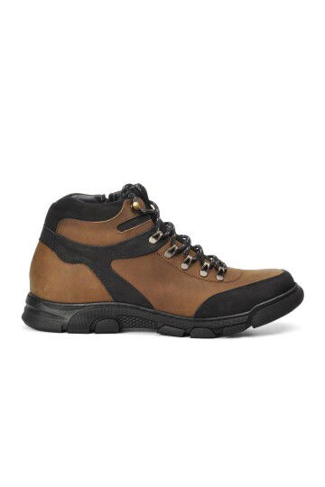 Sand-Black Genuine Leather Mens Boots 4351 M