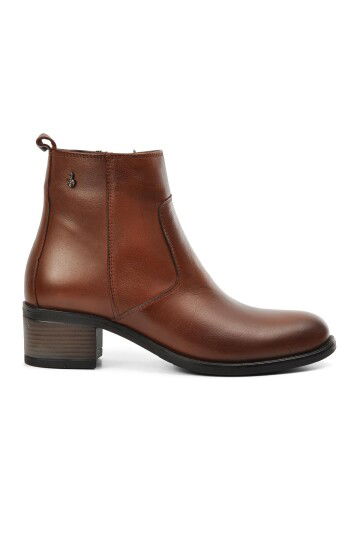 Tan Genuine Leather Anatomical Womens Boots 8691 Z