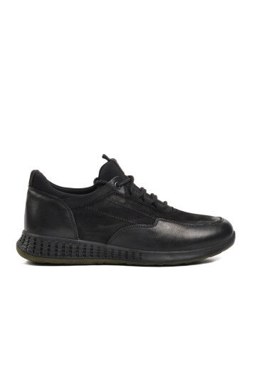 Black-Black Nubuck Mens Casual Shoes Dbdr 1825 M
