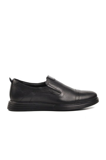 Black Orthopedic Genuine Leather Mens Casual Shoes 2917 M