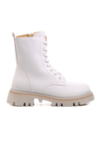 White Polar Fleece Womens Boots 332086 Z