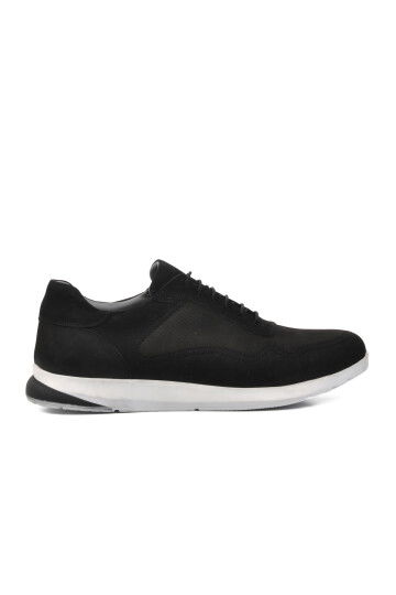 Black Nubuck Mens Casual Shoes 4384 M (Large Size)