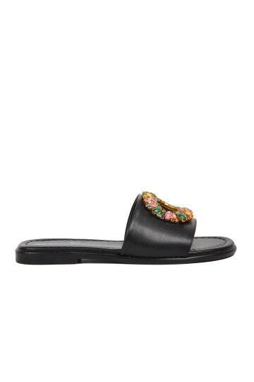 Black Womens Slippers 246017 Z