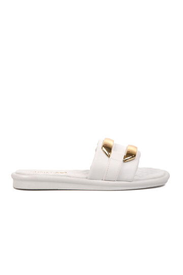 White Womens Slippers 335171 Z