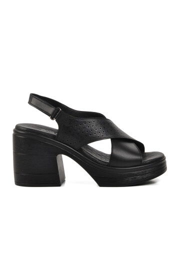 Black Womens High Heel Sandals 523001 Z