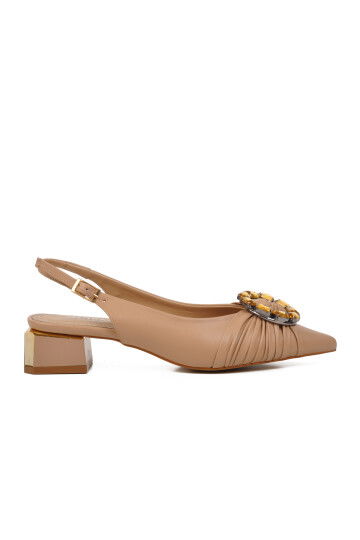 Beige Womens Evening High Heel Shoes 697013 Z