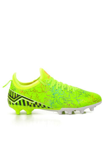 Neon Yellow Artificial Leather Mens Cleats MK-241-129 M