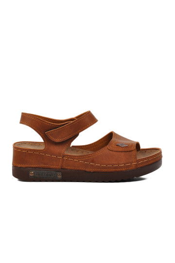 Tan Womens Flat Sandals 07-109RR Z