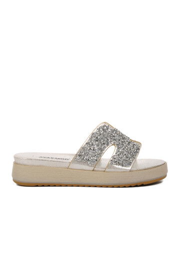 Silver Womens Slippers 286064 Z