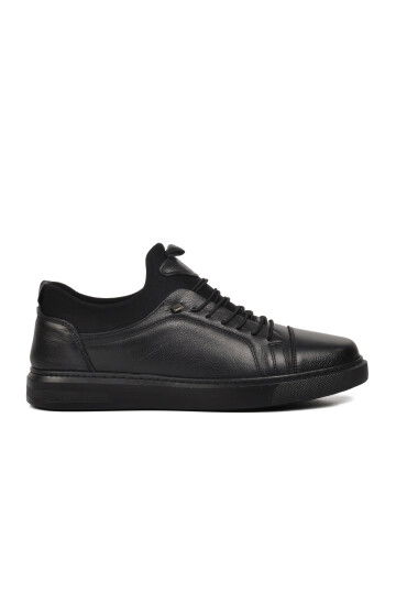 Black Genuine Leather Mens Casual Shoes 818 M