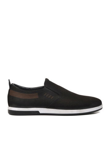 Black Nubuck Mens Casual Shoes D7401 M