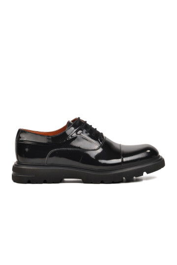 Black Patent Leather Genuine Leather Mens Casual Shoes Premium 33283 M