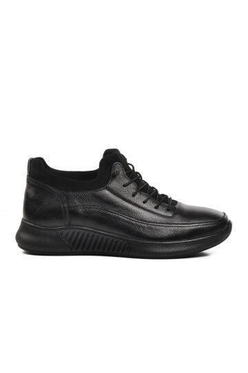 Black Genuine Leather Mens Casual Shoes 110 M