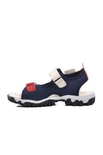 Navy Blue White Orthopedic Boys Sandals 24-410 F