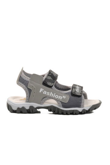 Gray Camouflage Orthopedic Boys Sports Sandals 24-410 P