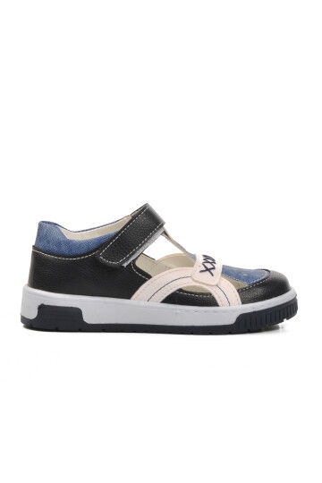 Navy Blue Orthopedic Boys Shoes 24-416 P