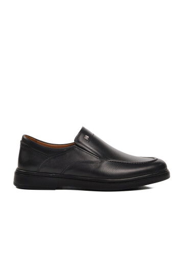 Black Genuine Leather Mens Casual Shoes 327 M