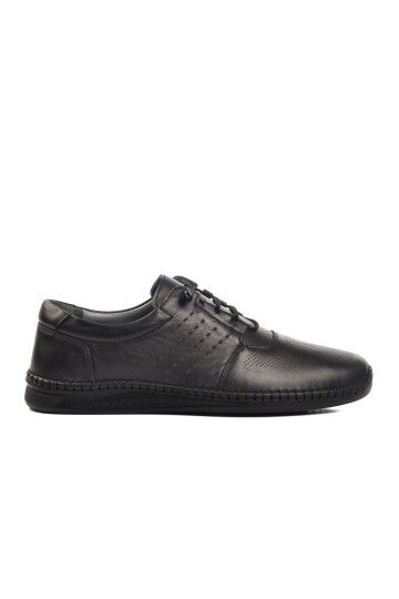 Black Genuine Leather Mens Casual Shoes 617 M