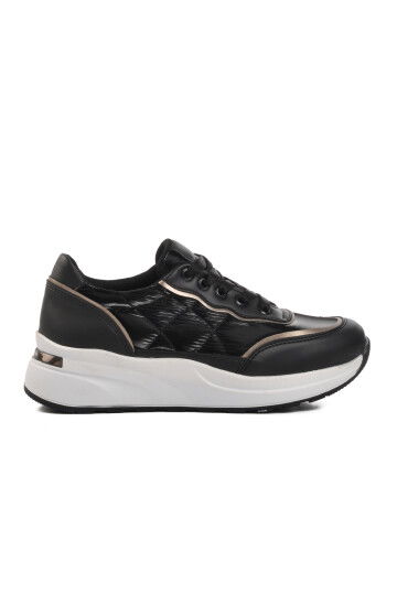 Black-White Womens Sneakers 7684 Z