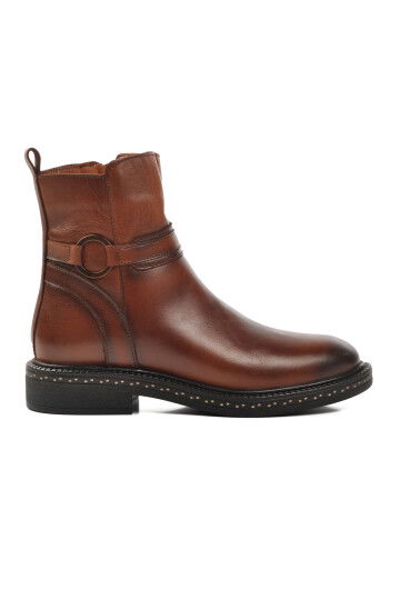 Tan Genuine Leather Anatomical Womens Boots 9856 Z