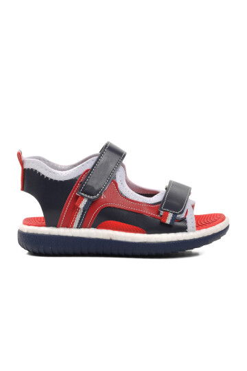 White Red Orthopedic Boys Sandals 24-996 P