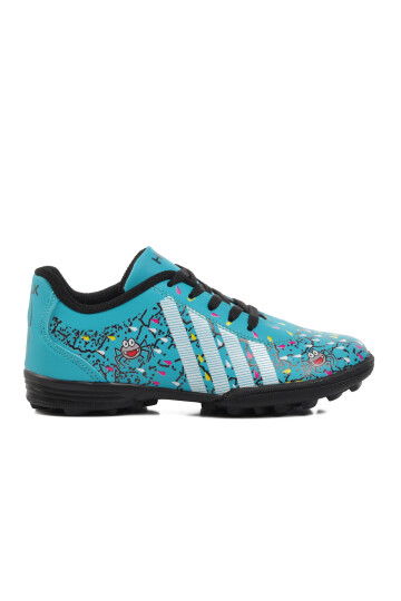 Turquoise Kids Artificial Turf Shoes Spider F