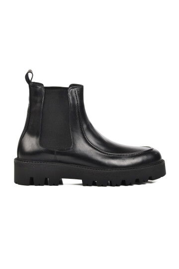 Black Genuine Leather Mens Chelsea Boots Premium 106 M