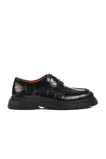 Black Crocodile Genuine Leather Mens Classic Shoes Premium 187 M