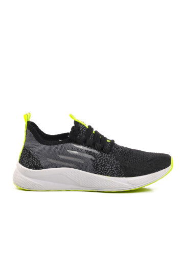 Black-White-Fluorescent Yellow Mens Sneakers Ravello M
