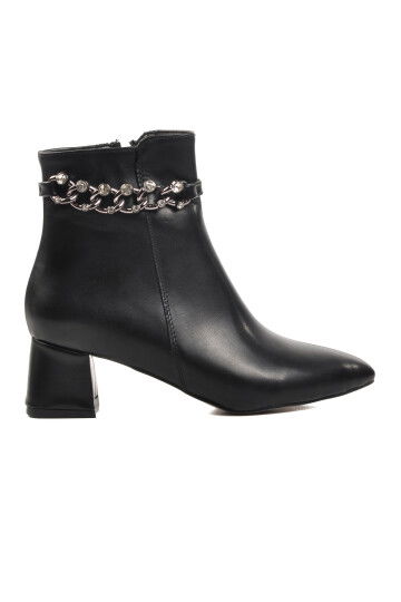 Black Polyurethane Womens Boots 266 Z