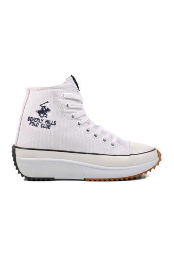 White Unisex Hi Sneaker PO-30100 G