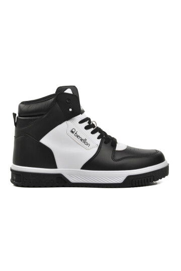 Black-White Mens Hi Sneaker Bn-31087 M