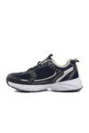 Navy Blue White Mesh Mens Sneakers Run M