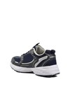 Navy Blue White Mesh Mens Sneakers Run M