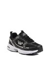 Black and White Mesh Mens Sneakers Run M